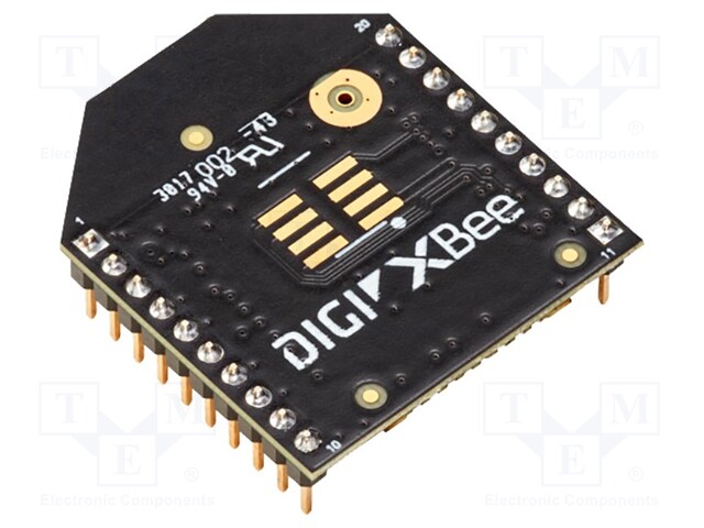 Module: RF; PCB; XBee; 2.4GHz; I2C,SPI,UART; -103dBm; 8dBm; THT