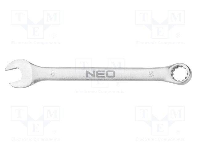 Wrench; combination spanner; 8mm; Chrom-vanadium steel; L: 120mm