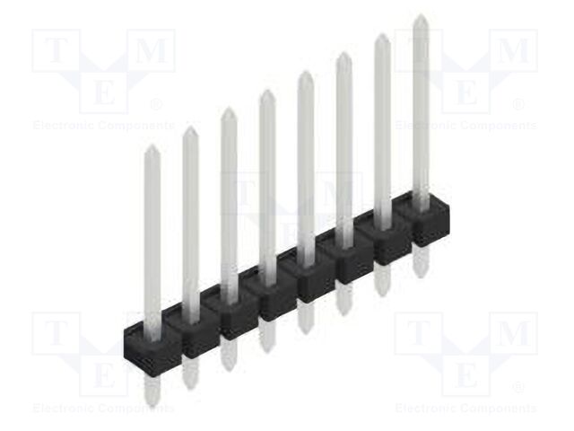 Connector: pin strips; pin header; male; PIN: 8; 2.54mm; THT; 1x8