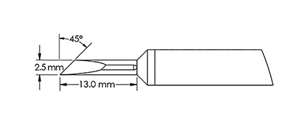 Tip; knife; 2.5mm; for soldering station; GT-HP-T6C
