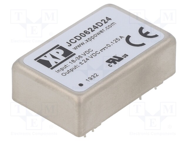 Converter: DC/DC; 6W; Uin: 18÷36V; Uout: 24VDC; Uout2: -24VDC; OUT: 2