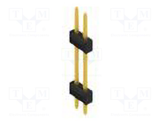 Connector: pin strips; pin header; male; PIN: 2; 2.54mm; THT; 2x1