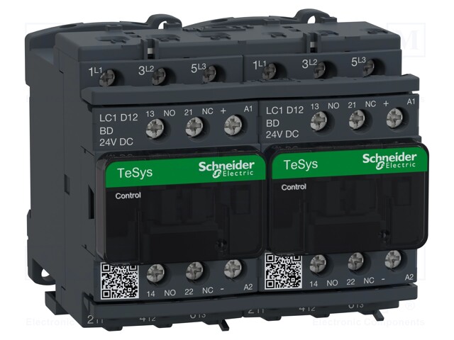 Contactor: 3-pole reversing; NO x3; Auxiliary contacts: NC + NO