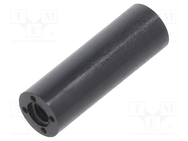 Spacer sleeve; cylindrical; polyamide; M2,5; L: 15mm; Øout: 5mm
