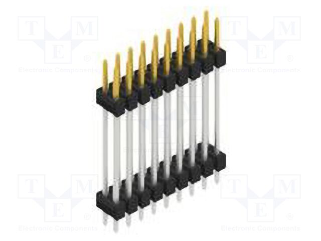Connector: pin strips; pin header; male; PIN: 18; 2.54mm; THT; 2x9