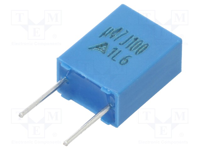 Capacitor: polyester; 470nF; 63VAC; 100VDC; Pitch: 5mm; ±5%
