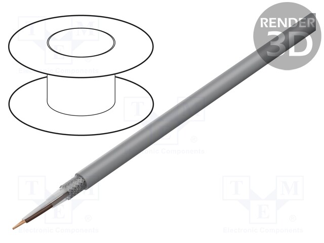 Wire; ELITRONIC® LIYCY; 2x0,14mm2; tinned copper braid; PVC; grey
