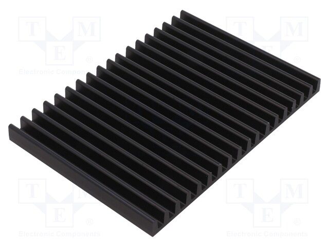 Heatsink: extruded; L: 100mm; W: 140mm; H: 10mm; aluminium; anodized