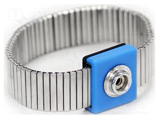 Wristband; ESD; XL; stainless steel; <10kΩ; 10mm