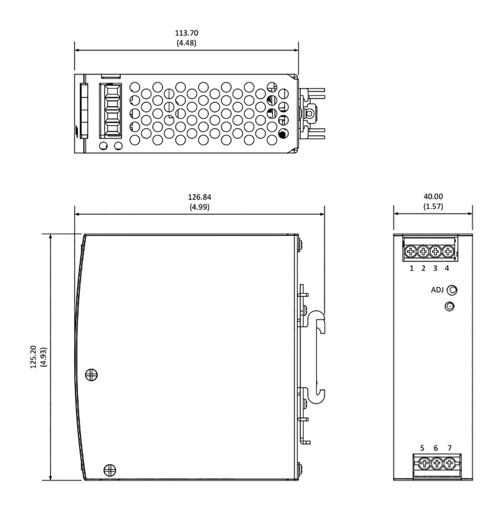 Power supply: switched-mode; for DIN rail; 120W; 48VDC; 2.5A; 3kV