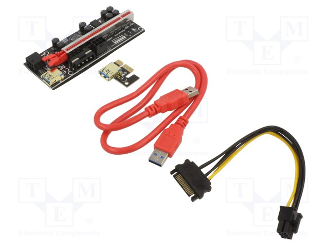 Riser; USB 3.0; red; Application: Bitcoin Miner