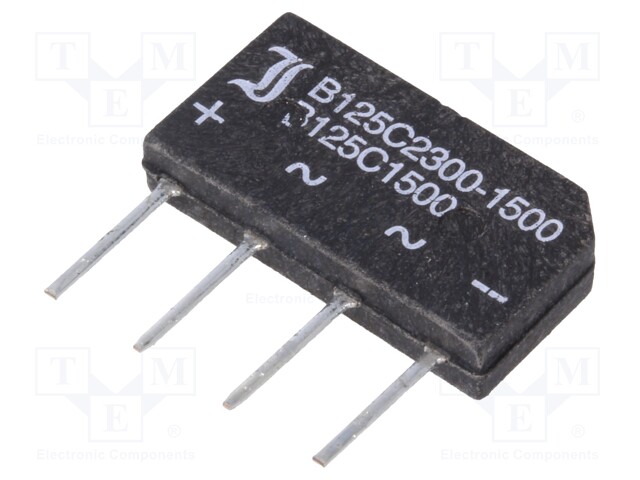 Bridge rectifier: single-phase; Urmax: 250V; If: 1.5A; Ifsm: 50A