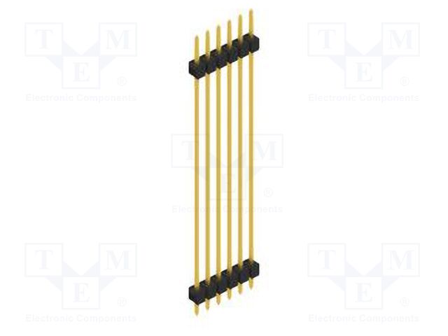 Connector: pin strips; pin header; male; PIN: 6; 2.54mm; THT; 1x6