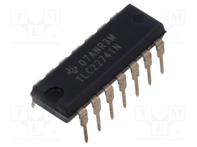 IC: operational amplifier; 2.2MHz; Ch: 4; DIP14; tube