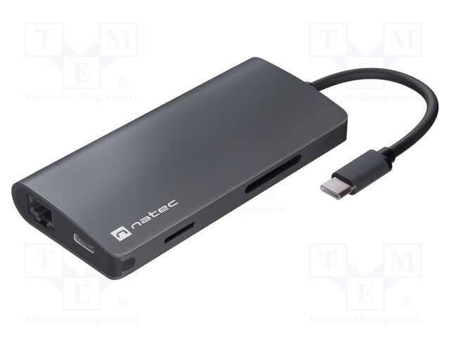 Hub USB; HDMI socket,RJ45 socket,USB A socket x3,USB C socket