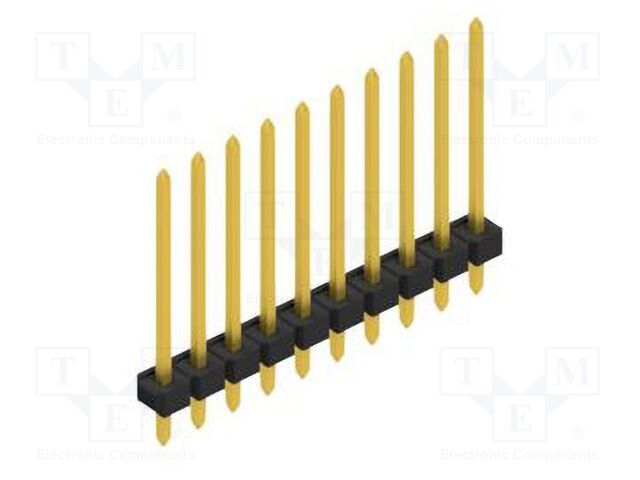 Connector: pin strips; pin header; male; PIN: 10; 2.54mm; THT; 1x10