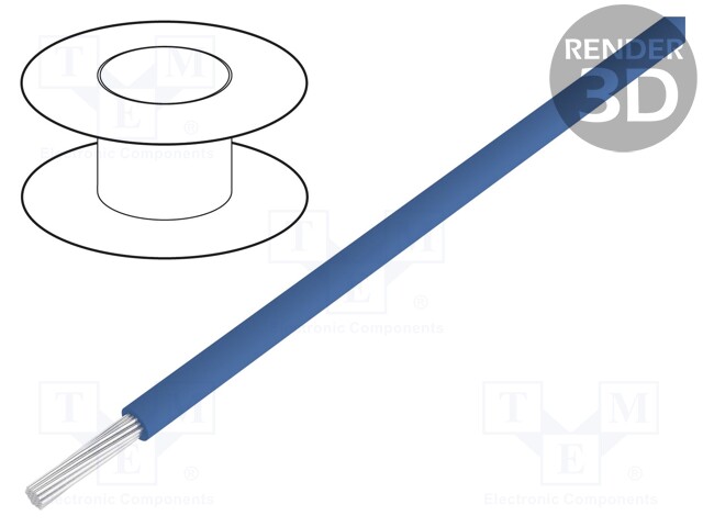 Wire; ÖLFLEX® HEAT 180 SiF A; 1x0.5mm2; stranded; Cu; silicone