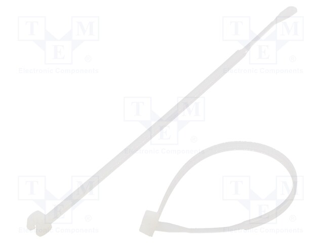 Cable tie; L: 105mm; W: 2.6mm; polyamide; 80N; natural; Ømax: 24mm