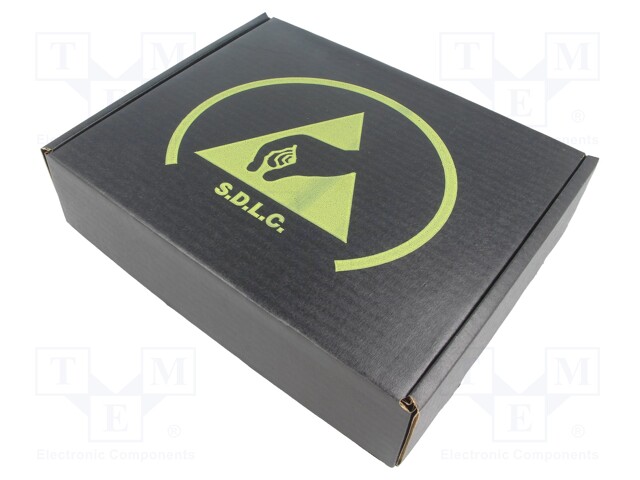 Box with foam lining; ESD; 267x216x64mm; <100kΩ