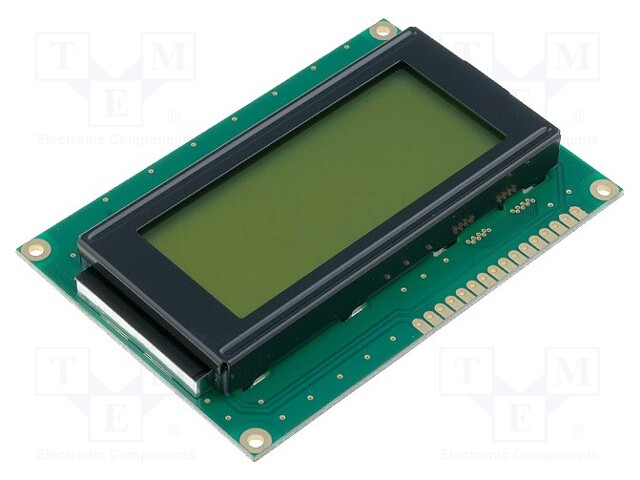 Display: LCD; alphanumeric; STN Positive; 16x4; yellow-green; LED