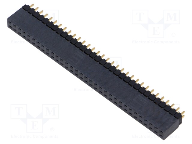 Connector: pin strips; male; PIN: 64; 2.54mm; gold-plated; THT