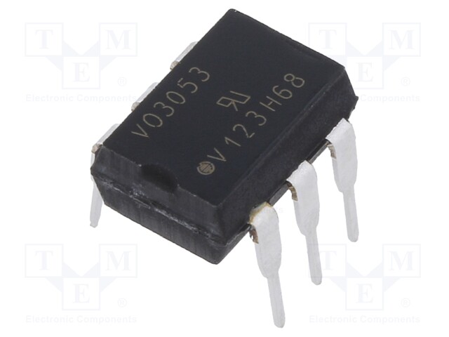 Optocoupler, Triac Output, DIP, 6 Pins, 5.3 kV, Non Zero Crossing, 600 V