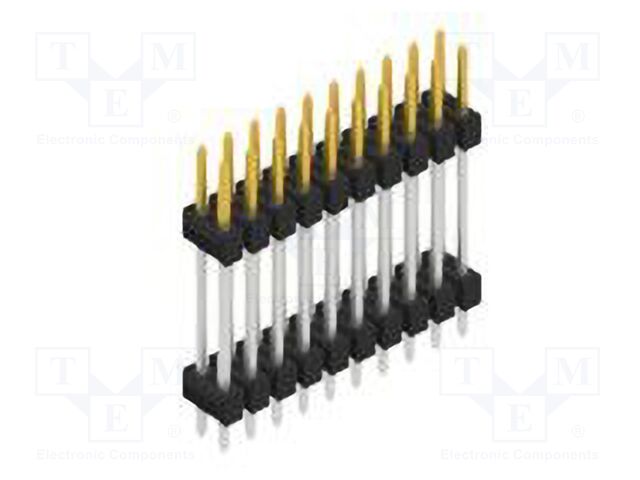 Connector: pin strips; pin header; male; PIN: 20; 2.54mm; THT; 2x10