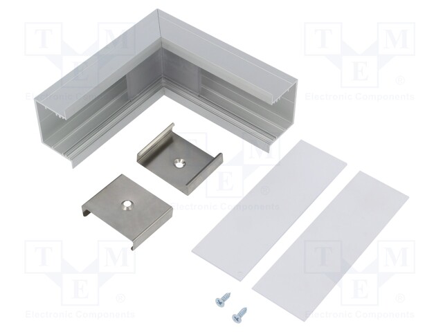 Connector 90°; silver; aluminium; Application: VARIO30-07