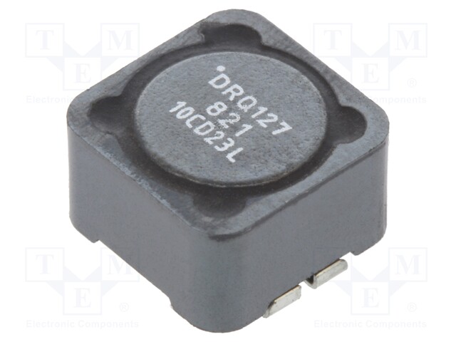 Inductor: wire; SMD; 820uH; Ioper: 650mA; 1.47Ω; ±20%; Isat: 1.27A