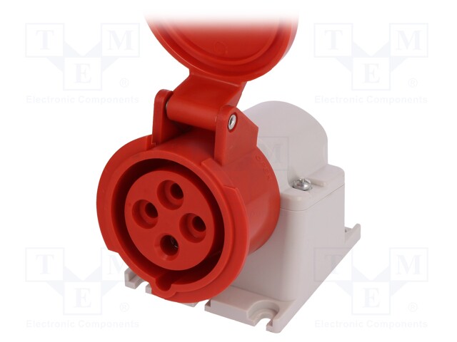Connector: AC supply 3-phase; socket; female; 16A; 380/415VAC