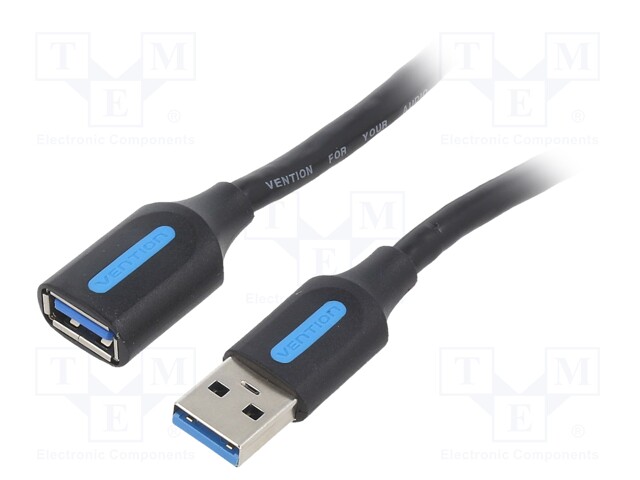 Cable; USB 3.0; USB A socket,USB A plug; nickel plated; 1.5m