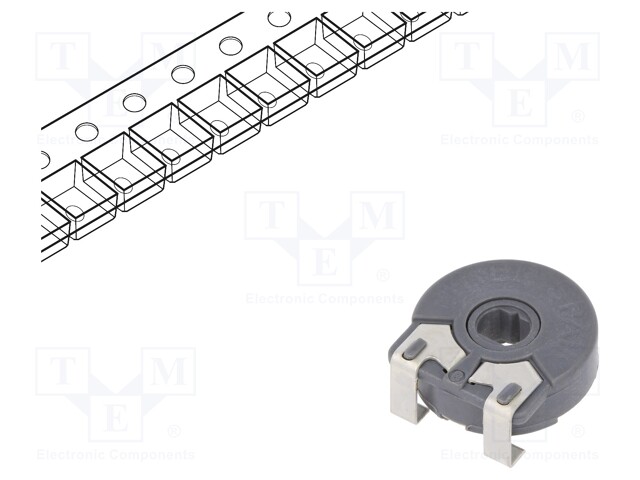 Potentiometer: mounting; single turn,horizontal; 10kΩ; 250mW; SMD