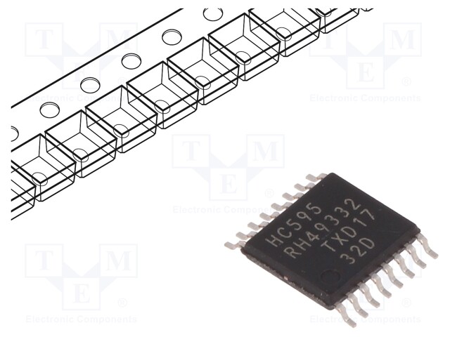 IC: digital; 3-state,8bit,shift register,latch; SMD; TSSOP16