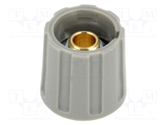 Knob; without pointer; ABS; Shaft d: 6mm; Ø16x15.5mm; grey