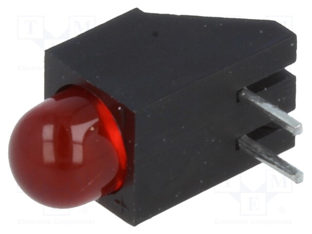 LED; in housing; red; 5mm; No.of diodes: 1; 20mA; Lens: diffused,red