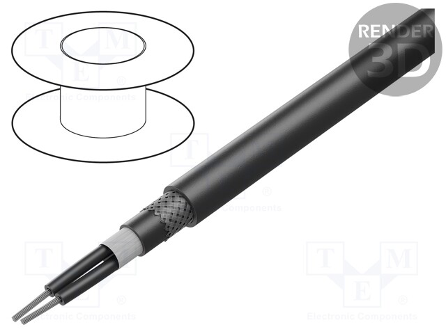 Wire: control cable; ÖLFLEX® ROBUST FD C; 2x1mm2; black; stranded