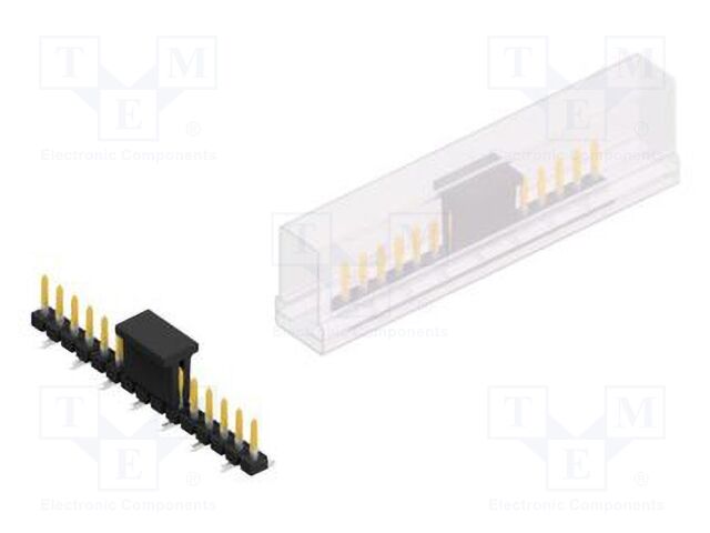 Connector: pin strips; pin header; male; PIN: 15; 2.54mm; SMT; 1x15