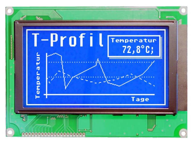 Display: LCD; graphical; 240x128; 144x104x14.3mm; 5VDC