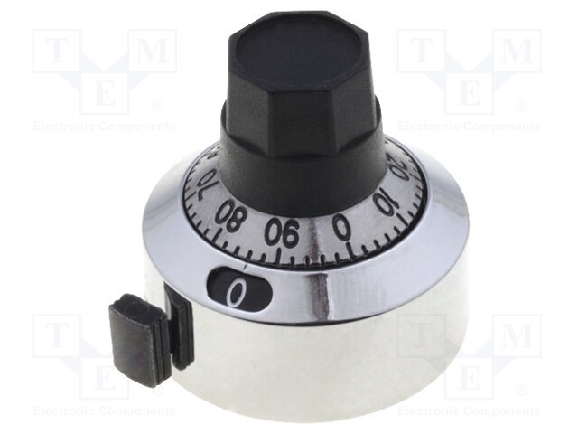 Precise knob; with counting dial; Shaft d: 6.35mm; Ø22.2x22mm