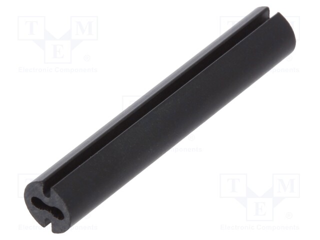 Spacer sleeve; LED; Øout: 4.8mm; ØLED: 3mm; L: 29mm; black; UL94V-0