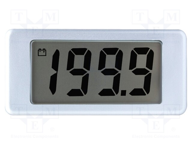 Voltmeter; digital,mounting; 0÷200V; on panel; Display: LCD 0,5"