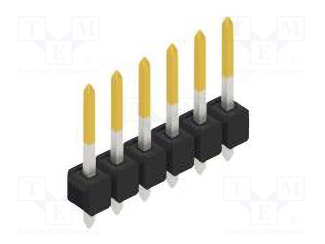 Connector: pin strips; pin header; male; PIN: 6; 2.54mm; THT; 1x6