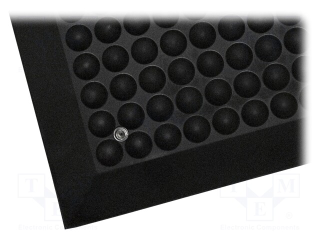 Floor mat; ESD; L: 0.9m; W: 0.6m; Thk: 14mm; EN 61340-5-1; black; 3kg