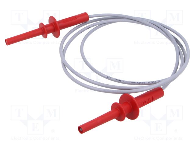 Test lead; 10A; banana plug 4mm,both sides; insulated; Len: 1.5m