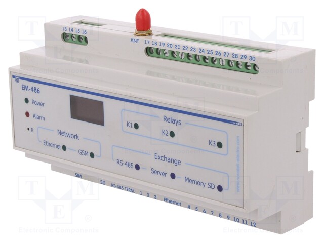 Industrial module: converter; RS485/ETHERNET; -35÷55°C; IP20