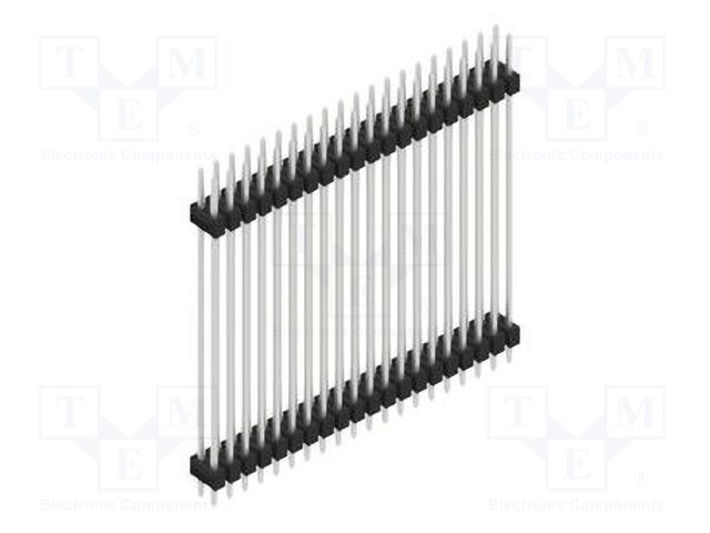 Connector: pin strips; pin header; male; PIN: 40; 2.54mm; THT; 2x20