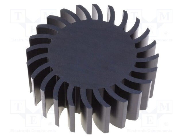 Heatsink; LED; Ø: 105mm; H: 37.5mm; Colour: black