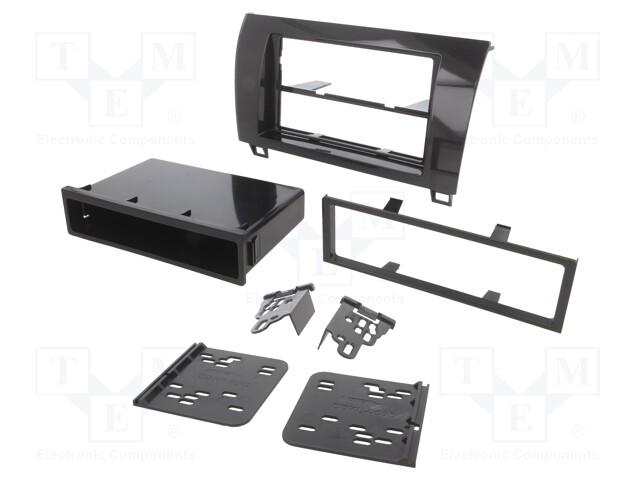 Radio mounting frame; Toyota; 1 DIN,2 DIN; black gloss