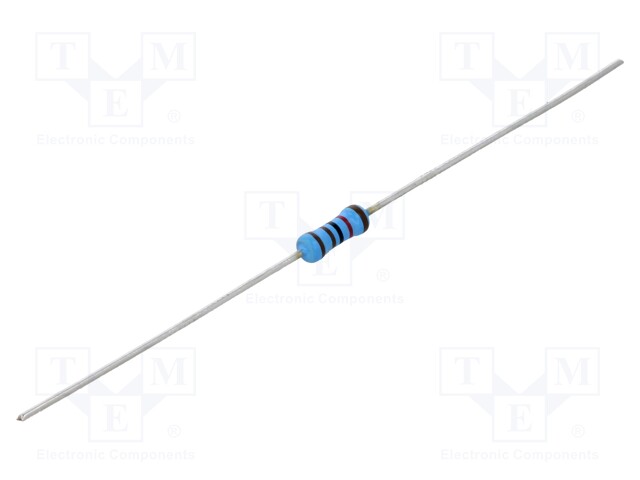 Resistor: metal film; THT; 1Ω; 0.6W; ±1%; Ø2.5x6.5mm; -55÷155°C