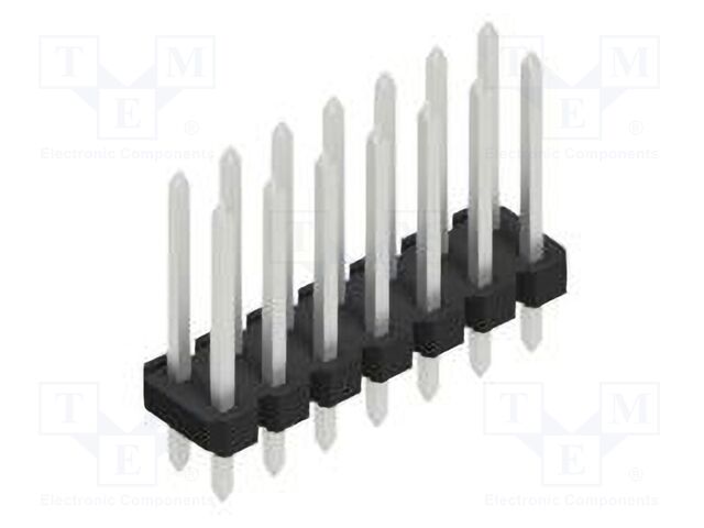 Connector: pin strips; pin header; male; PIN: 14; 2.54mm; THT; 2x7